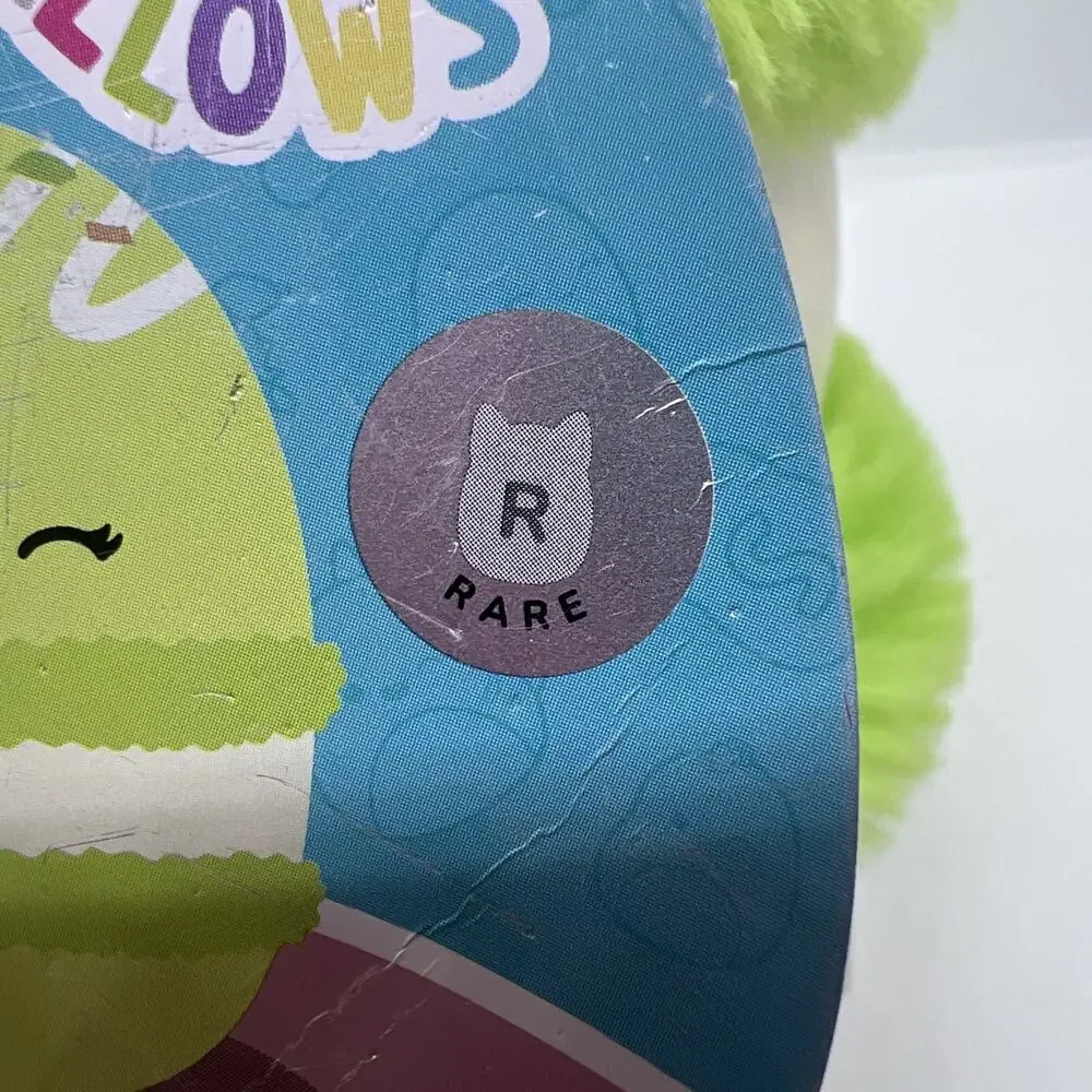 Squishmallows DONELLY The MACARON, Neon Green Macaron Cookie, RARE TAG, NEW 7”